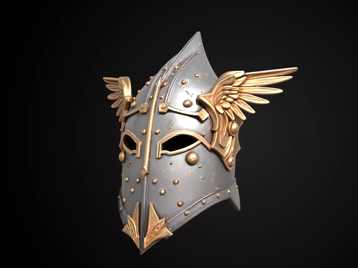 Stylized Medieval Helmet - Griffon Watch 3D print model_11