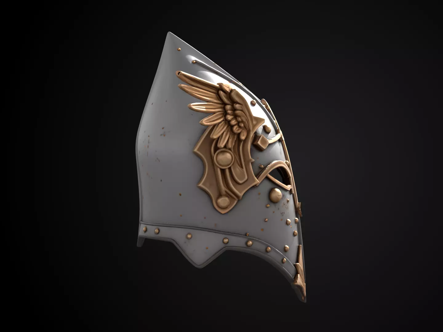 Stylized Medieval Helmet - Griffon Watch 3D print model_3