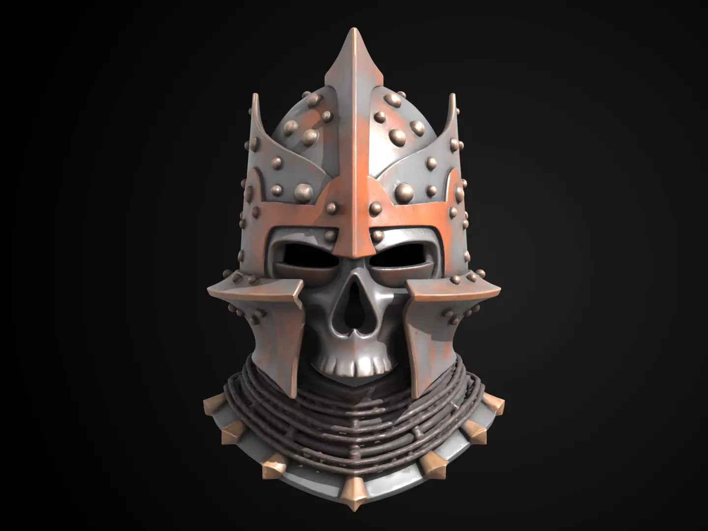 Stylized Medieval Helmet - Dread Templar 3D print model_12