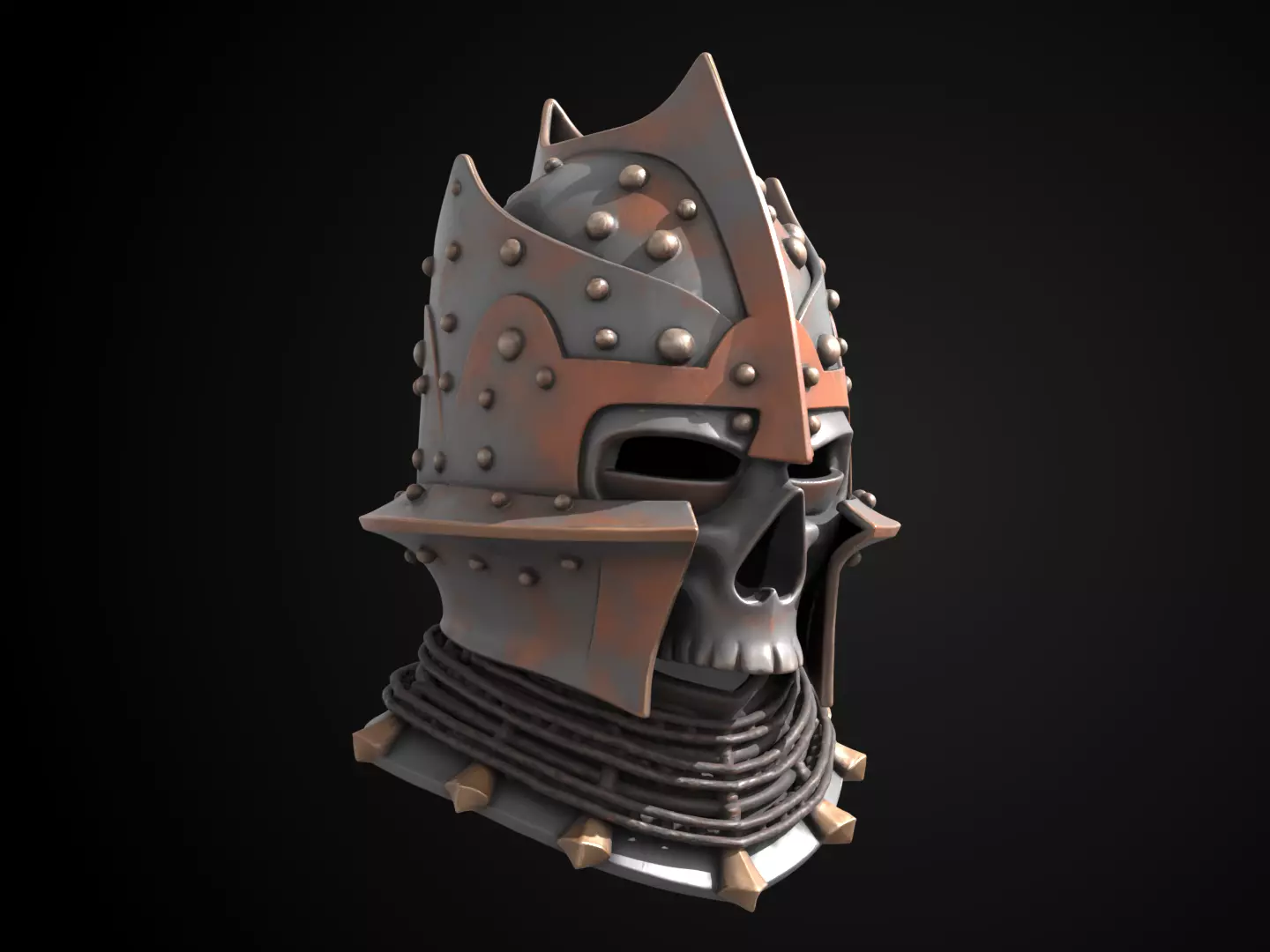 Stylized Medieval Helmet - Dread Templar 3D print model_1
