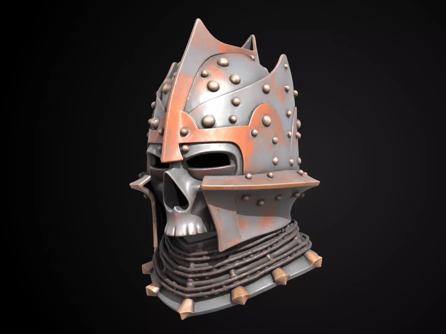 Stylized Medieval Helmet - Dread Templar 3D print model_11