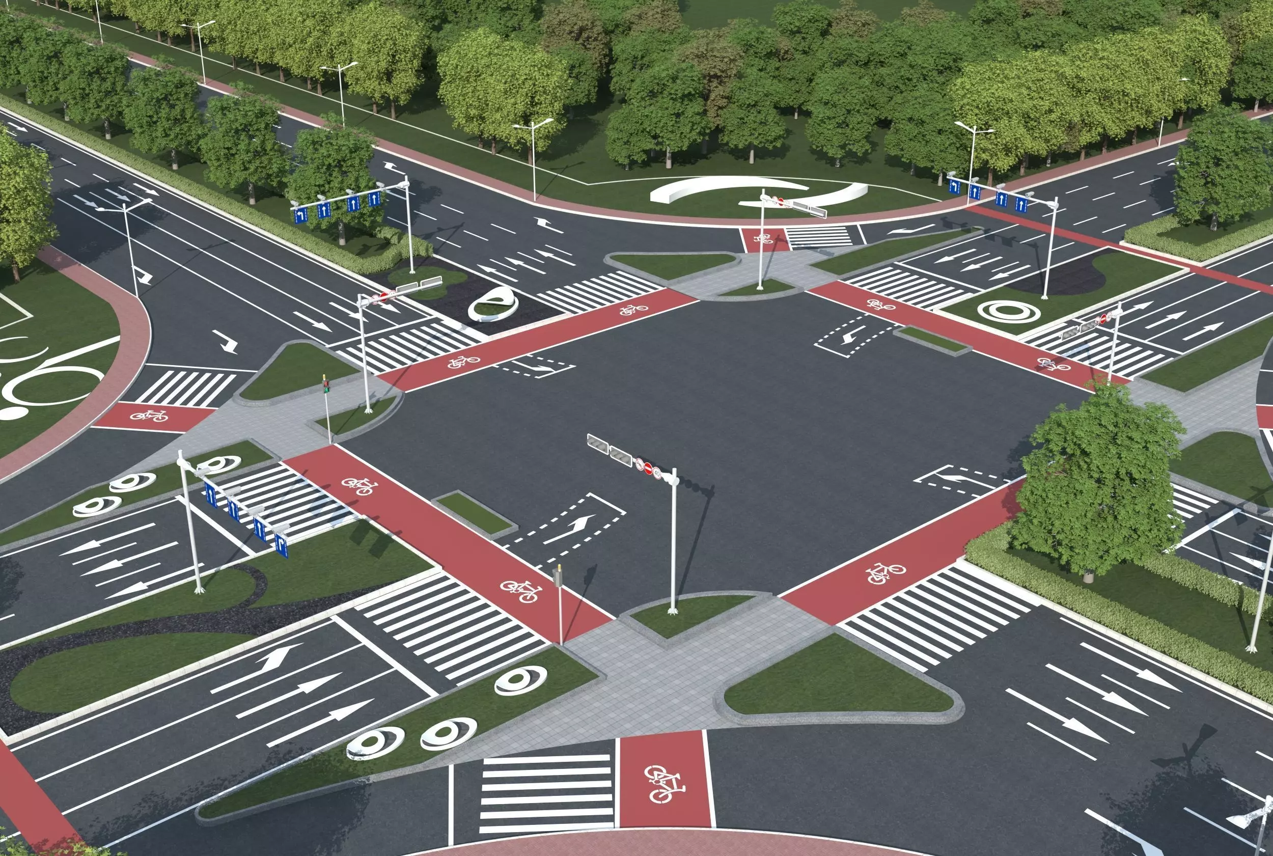 City Roads 3D model_0