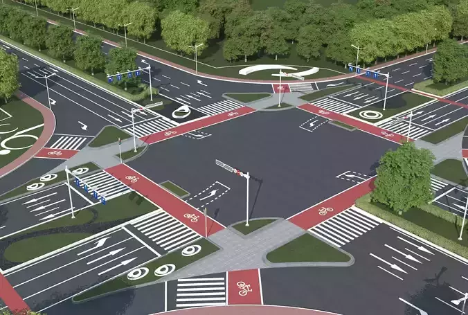 City Roads 3D model City Roads 3D model