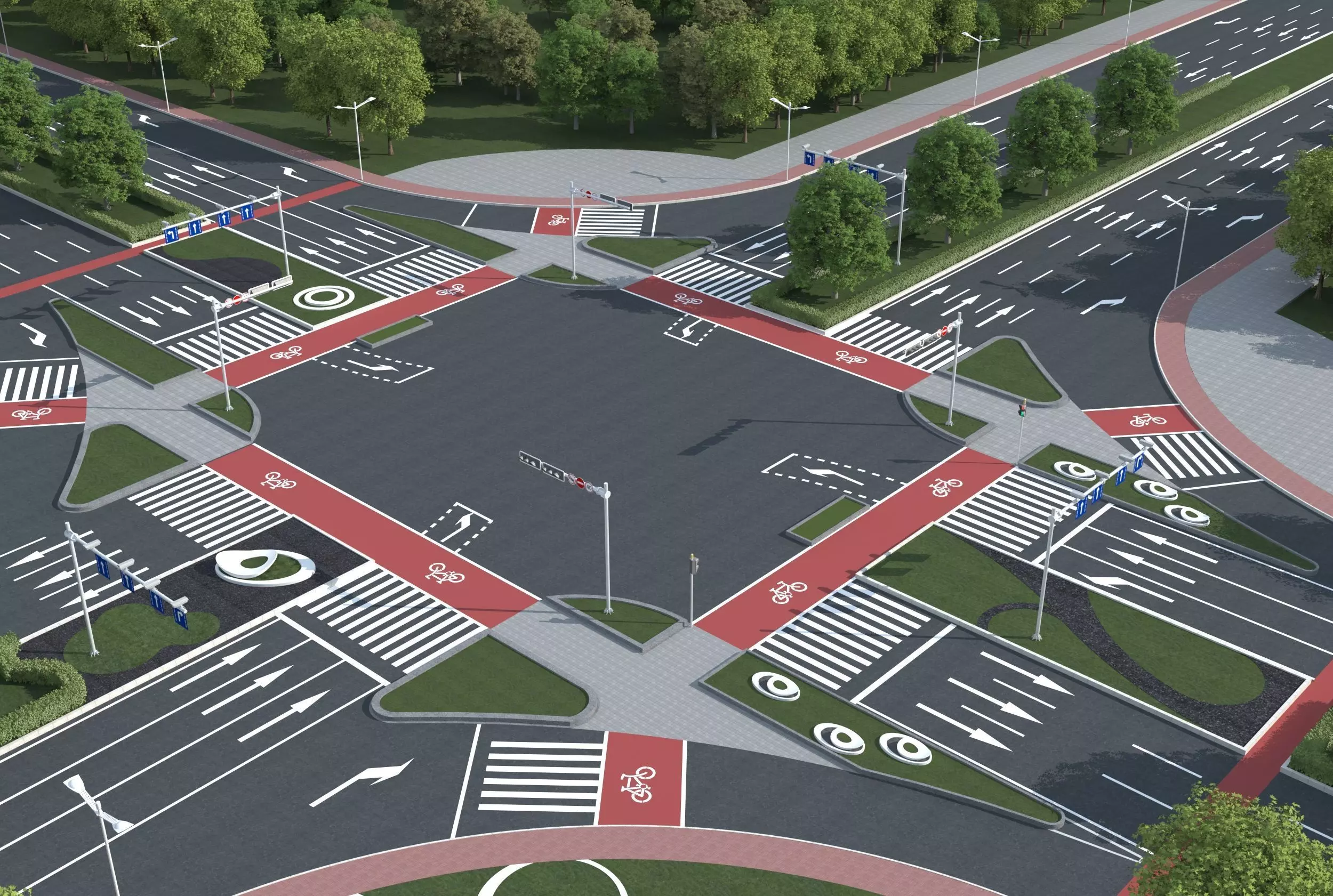 City Roads 3D model_4