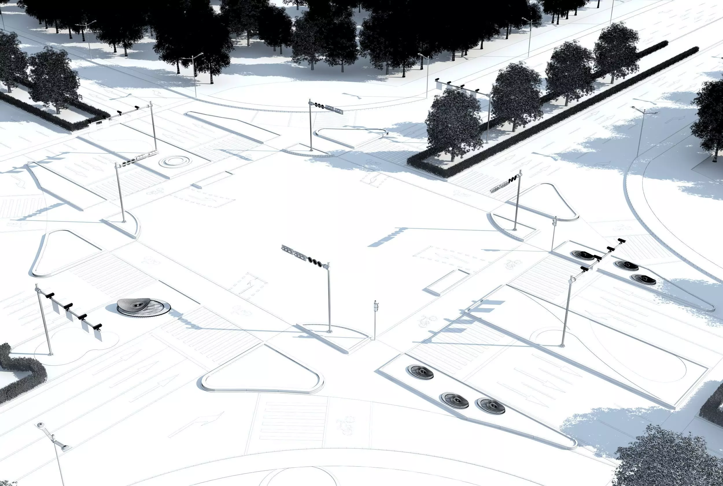 City Roads 3D model_7