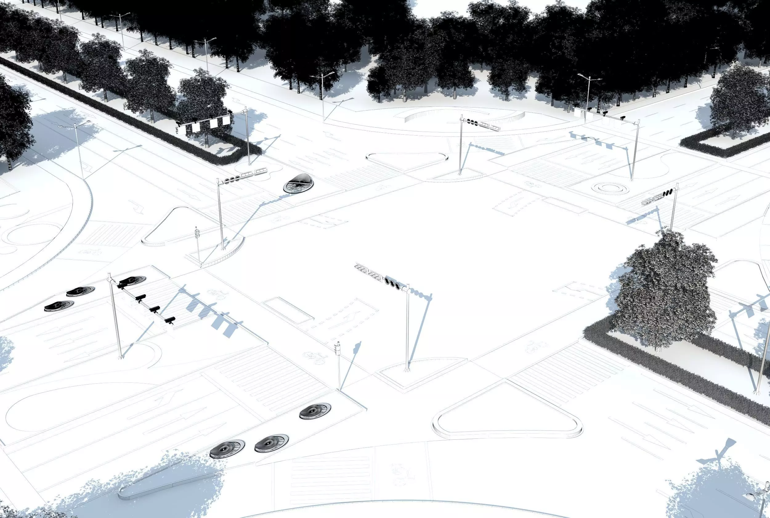 City Roads 3D model_8