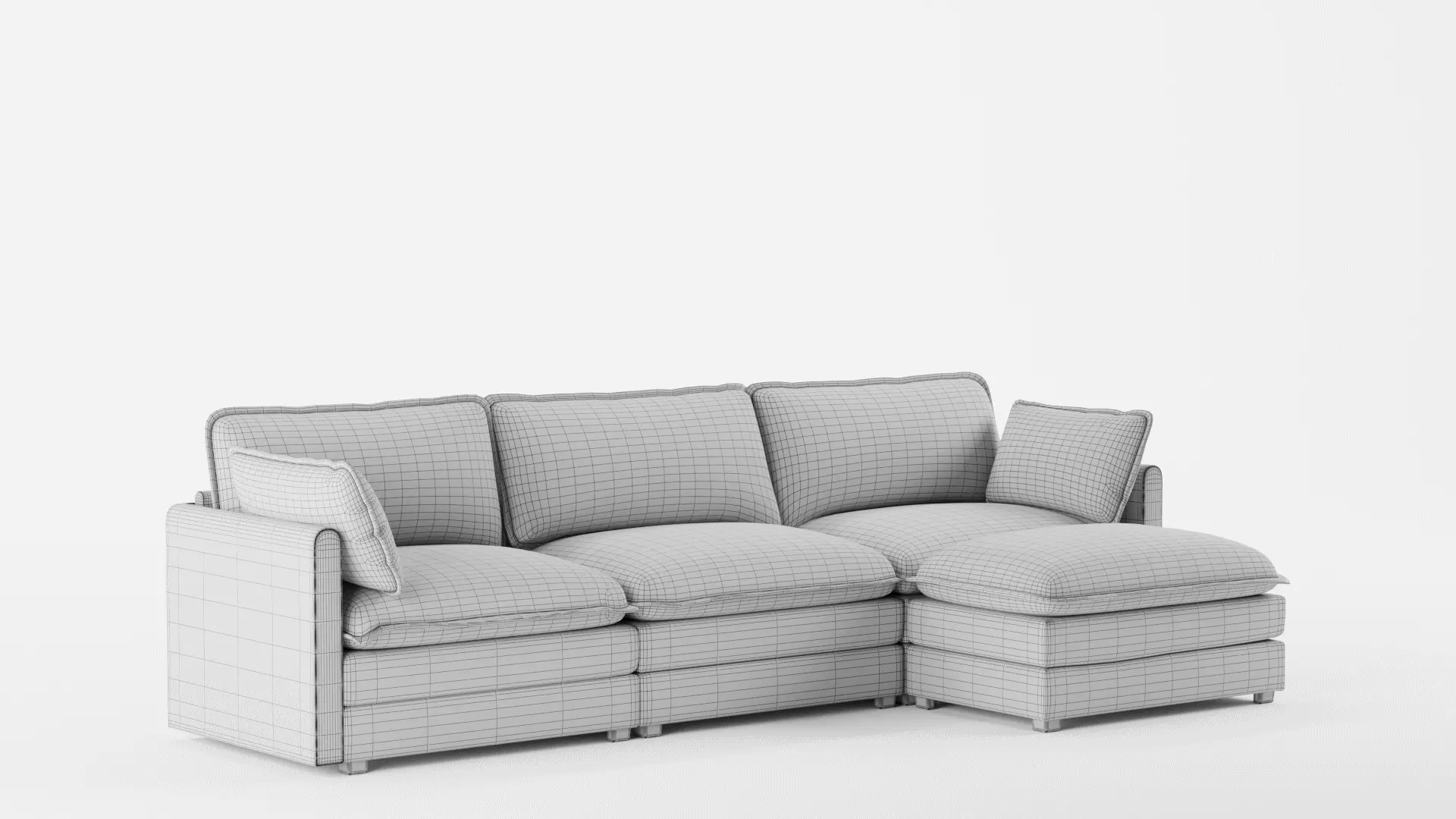 JUMMICO Modular Sectional Sofa Couch 3D model_12