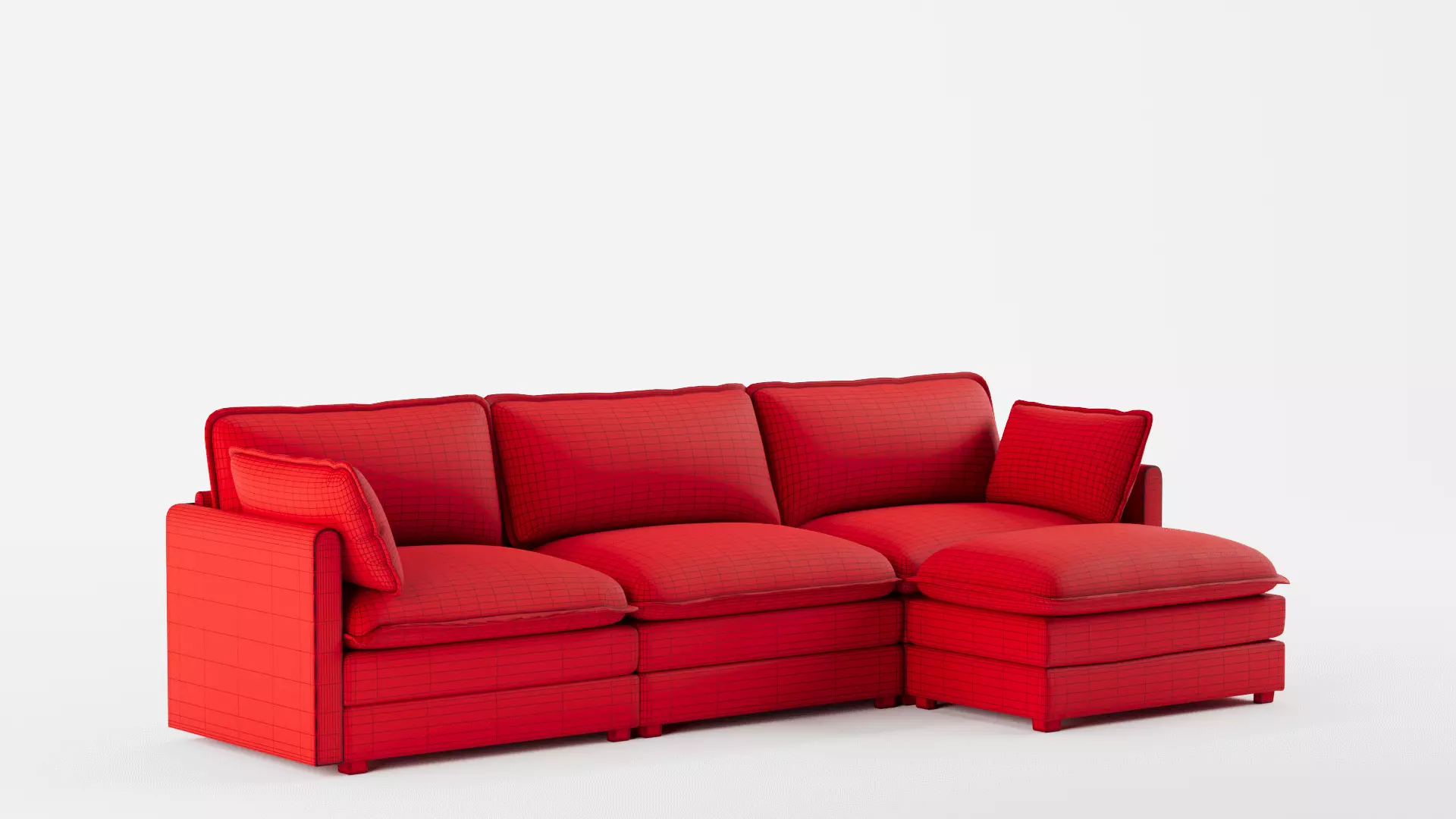 JUMMICO Modular Sectional Sofa Couch 3D model_11