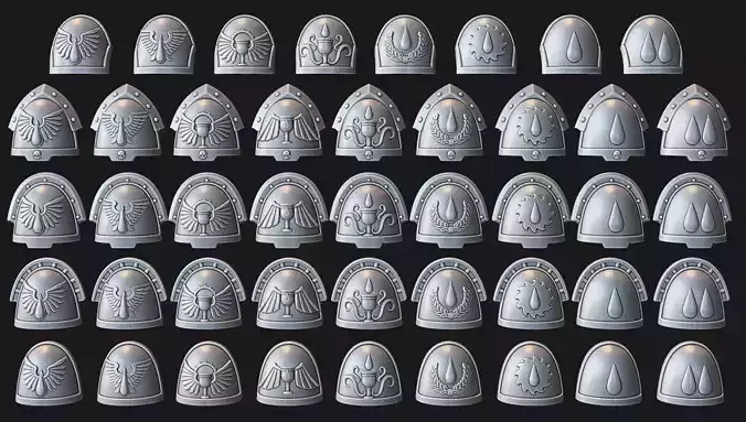 Blood Seraphs Shoulderpads Set  3D print model