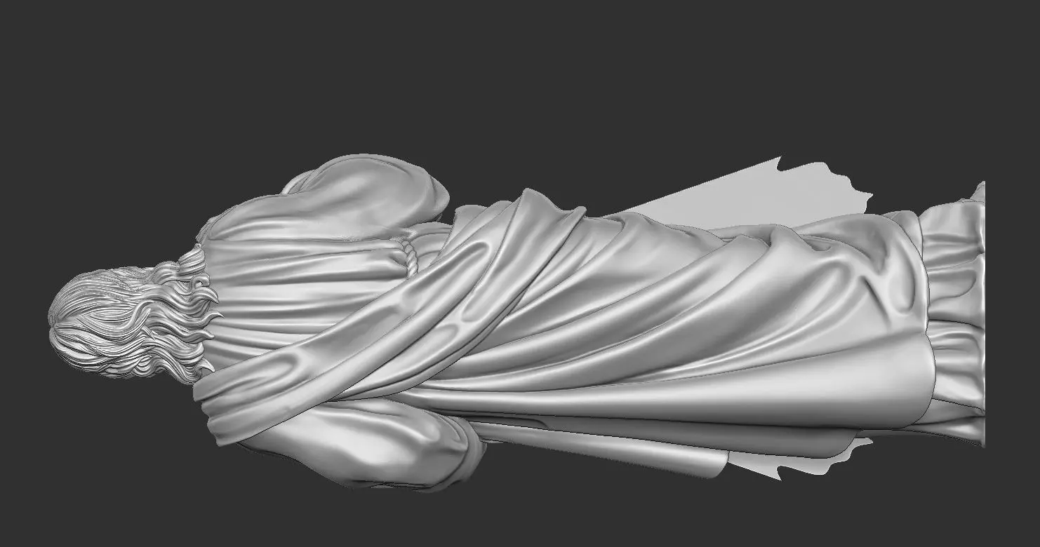 Divine Mercy Jesus Statue 2 3D print model_4