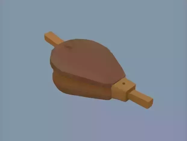 traditional fireplace bellows 3D model