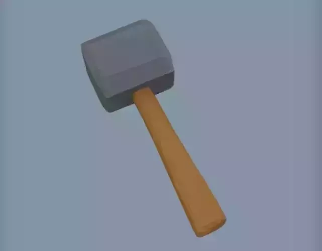 a cartoon sledgehammer 3D model