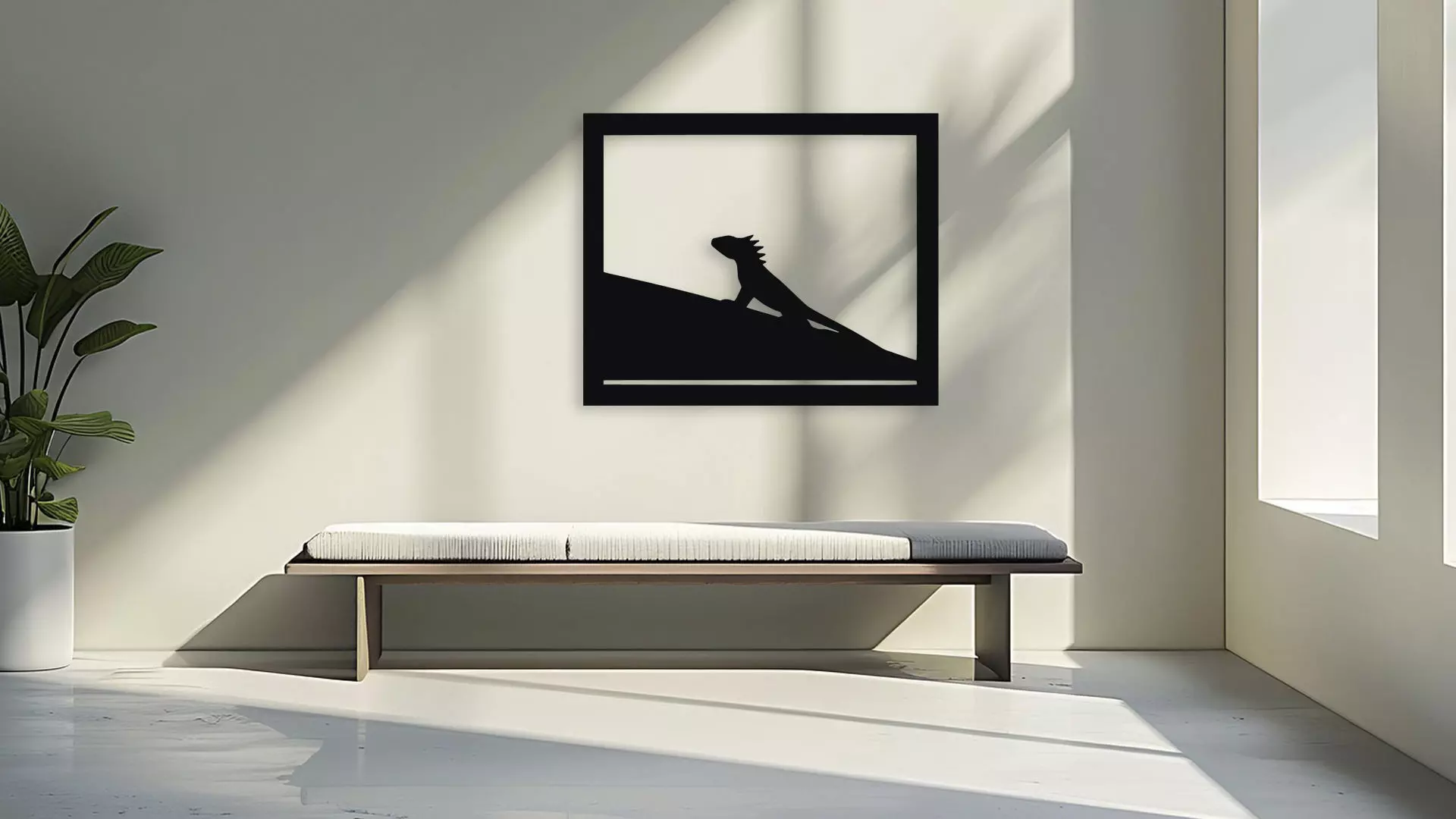 Iguana Wall Decor Art 3D model_3