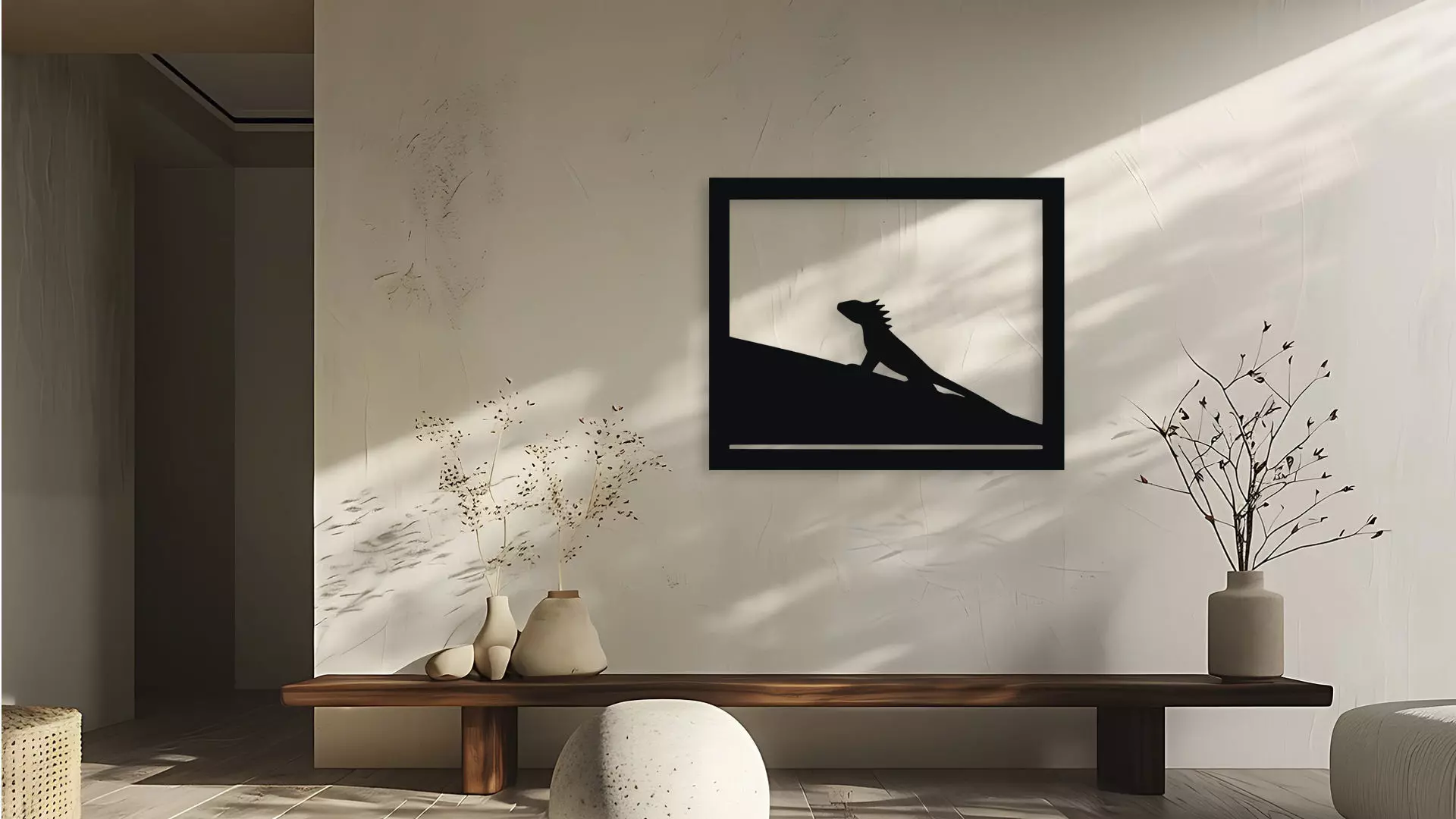 Iguana Wall Decor Art 3D model_0