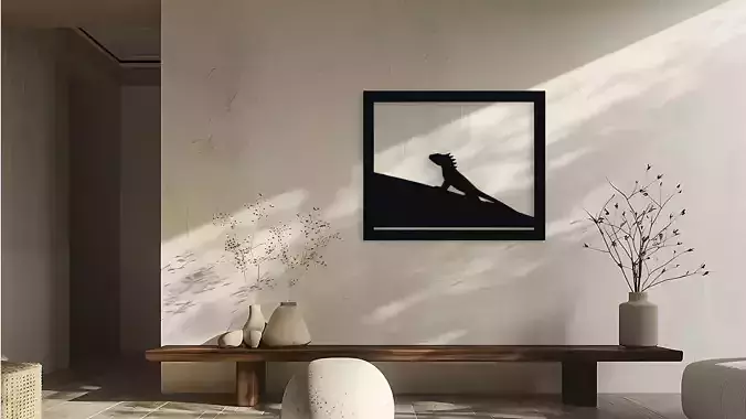 Iguana Wall Decor Art 3D model