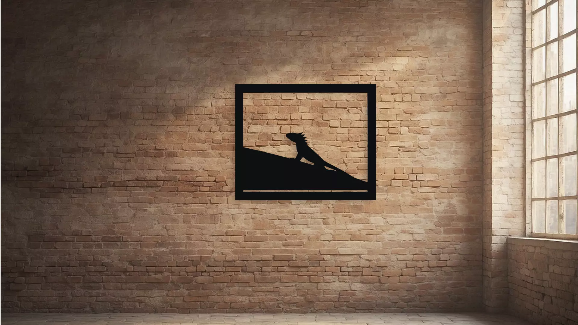 Iguana Wall Decor Art 3D model_2