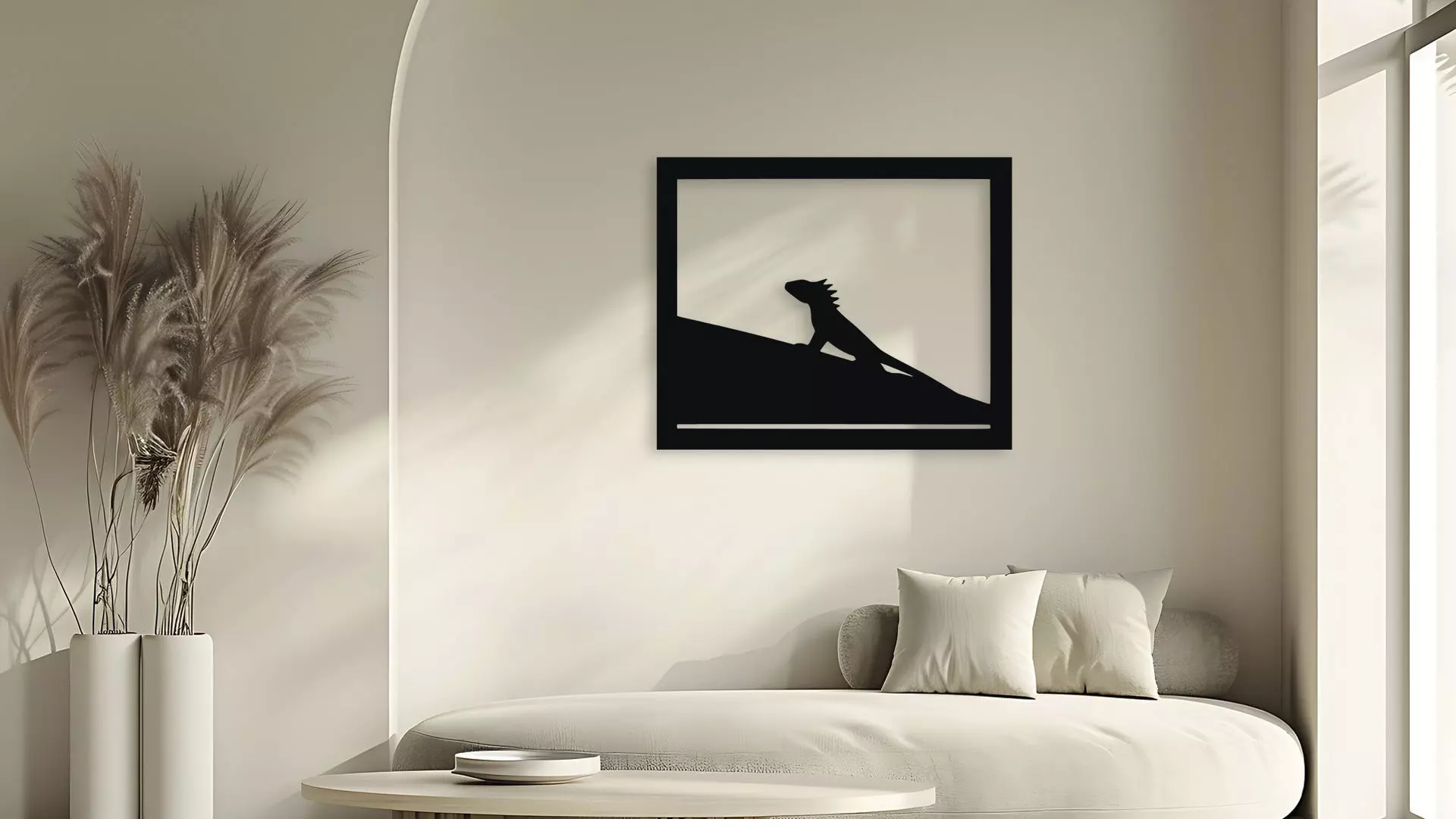 Iguana Wall Decor Art 3D model_5