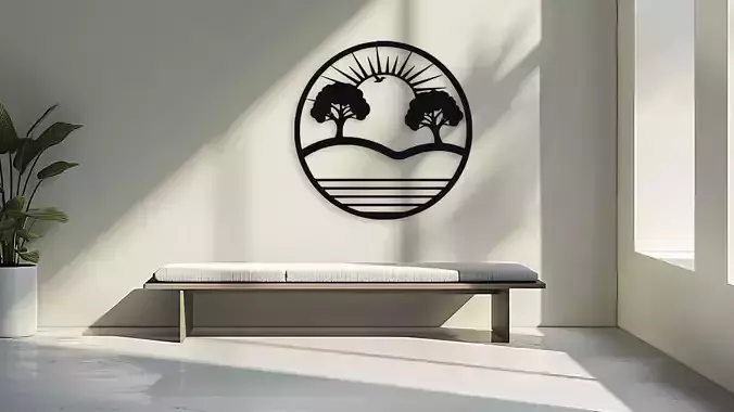 Nature Landscape Silhouette Wall Decor