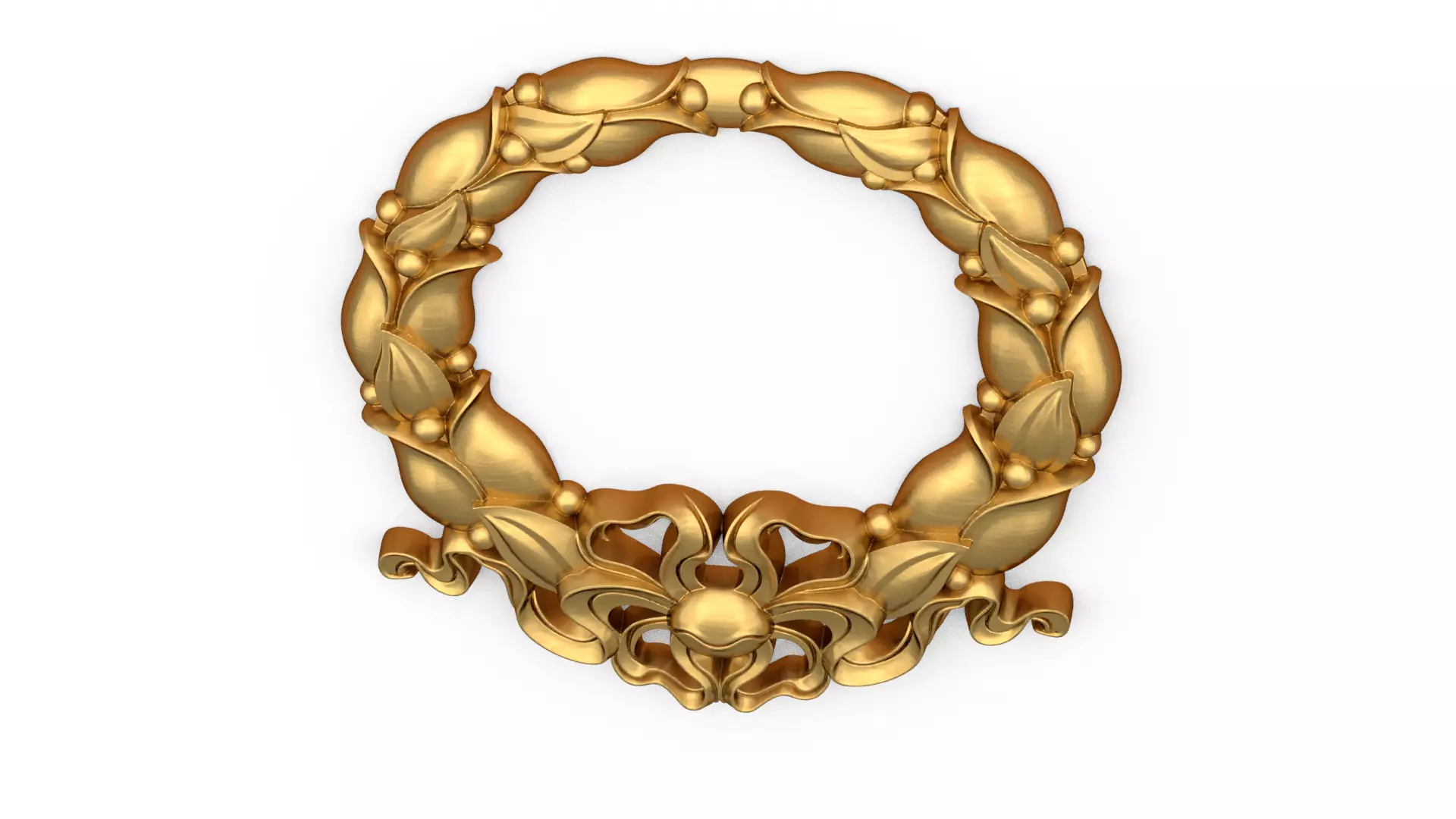 classic decorative onlay Wreath cnc 3d printing stl 01 3D print model_2