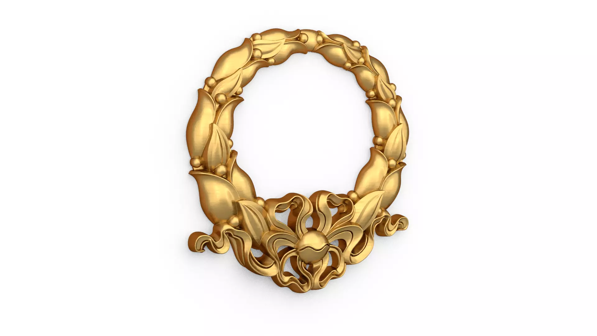 classic decorative onlay Wreath cnc 3d printing stl 01 3D print model_4