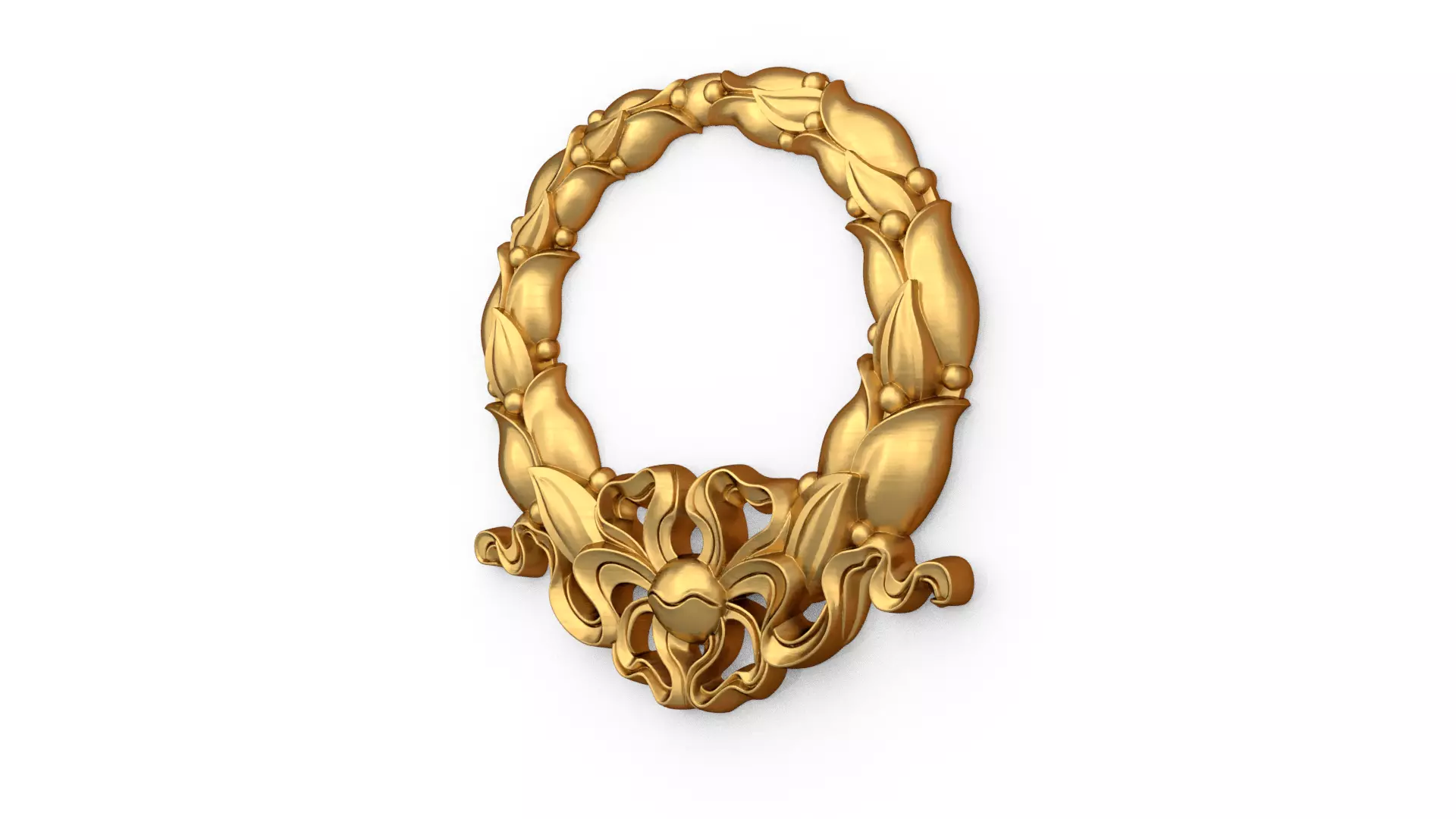 classic decorative onlay Wreath cnc 3d printing stl 01 3D print model_3