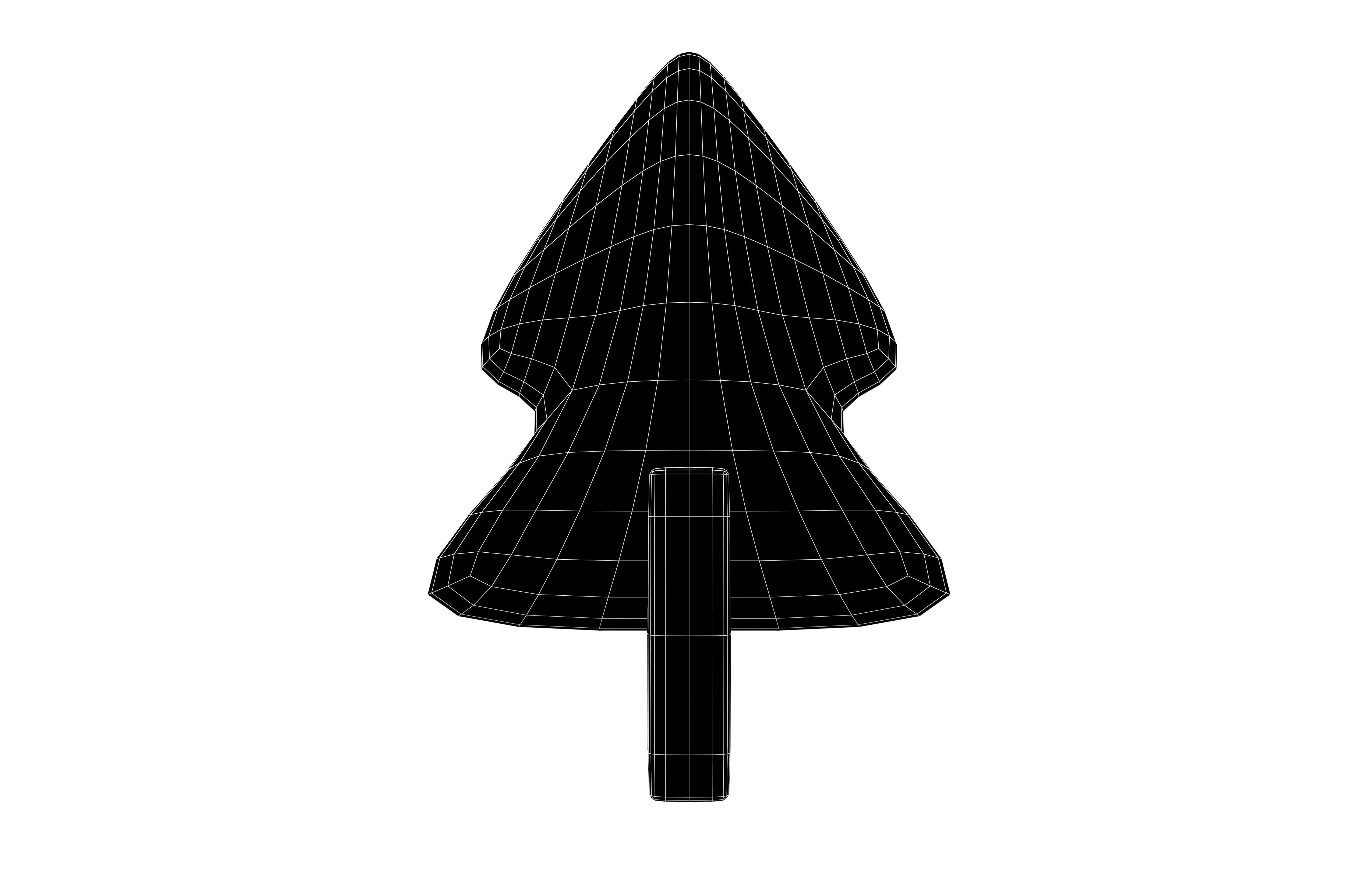 Tree Symbol v1 002 Low-poly 3D model_5