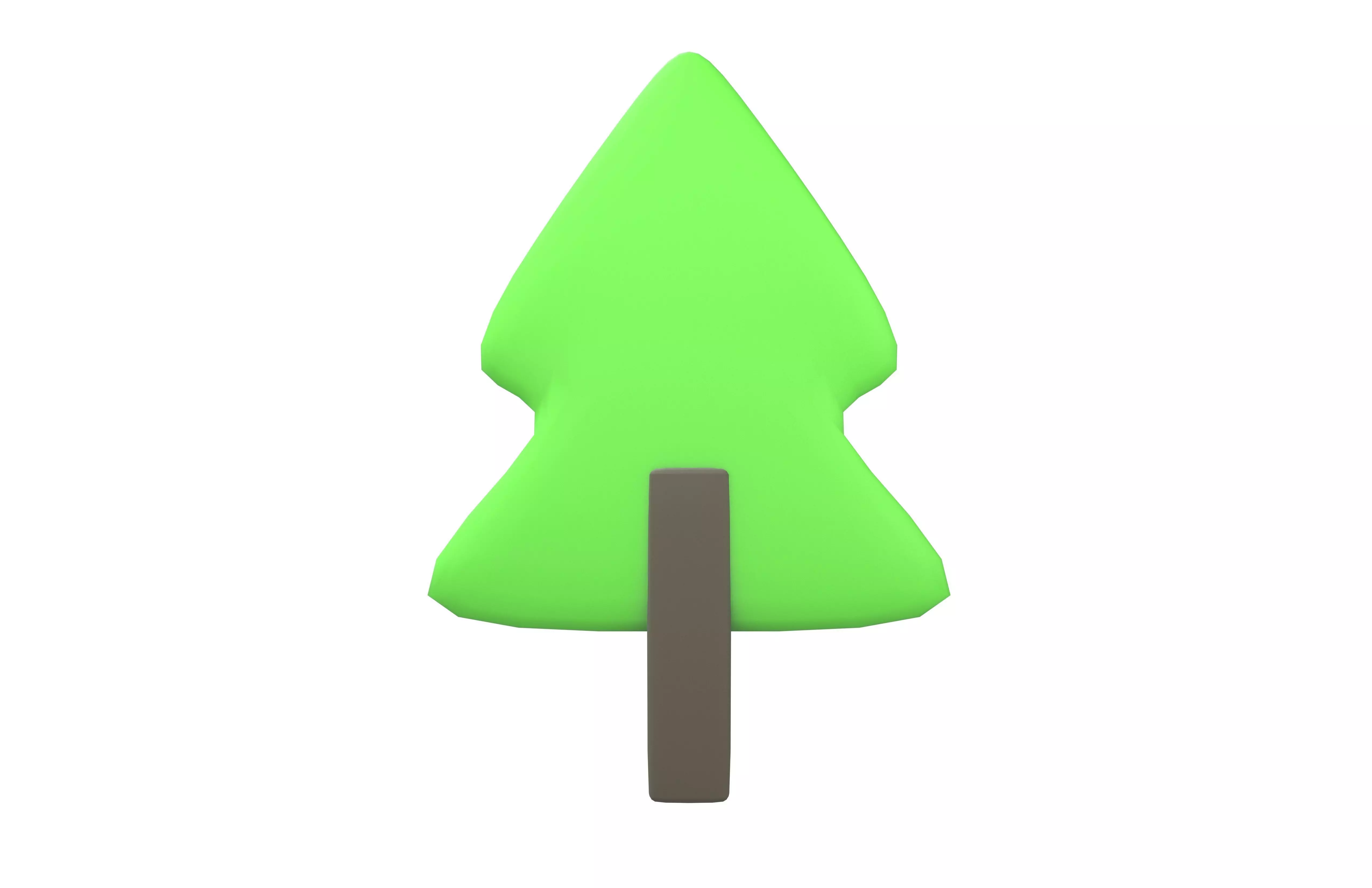 Tree Symbol v1 002 Low-poly 3D model_1