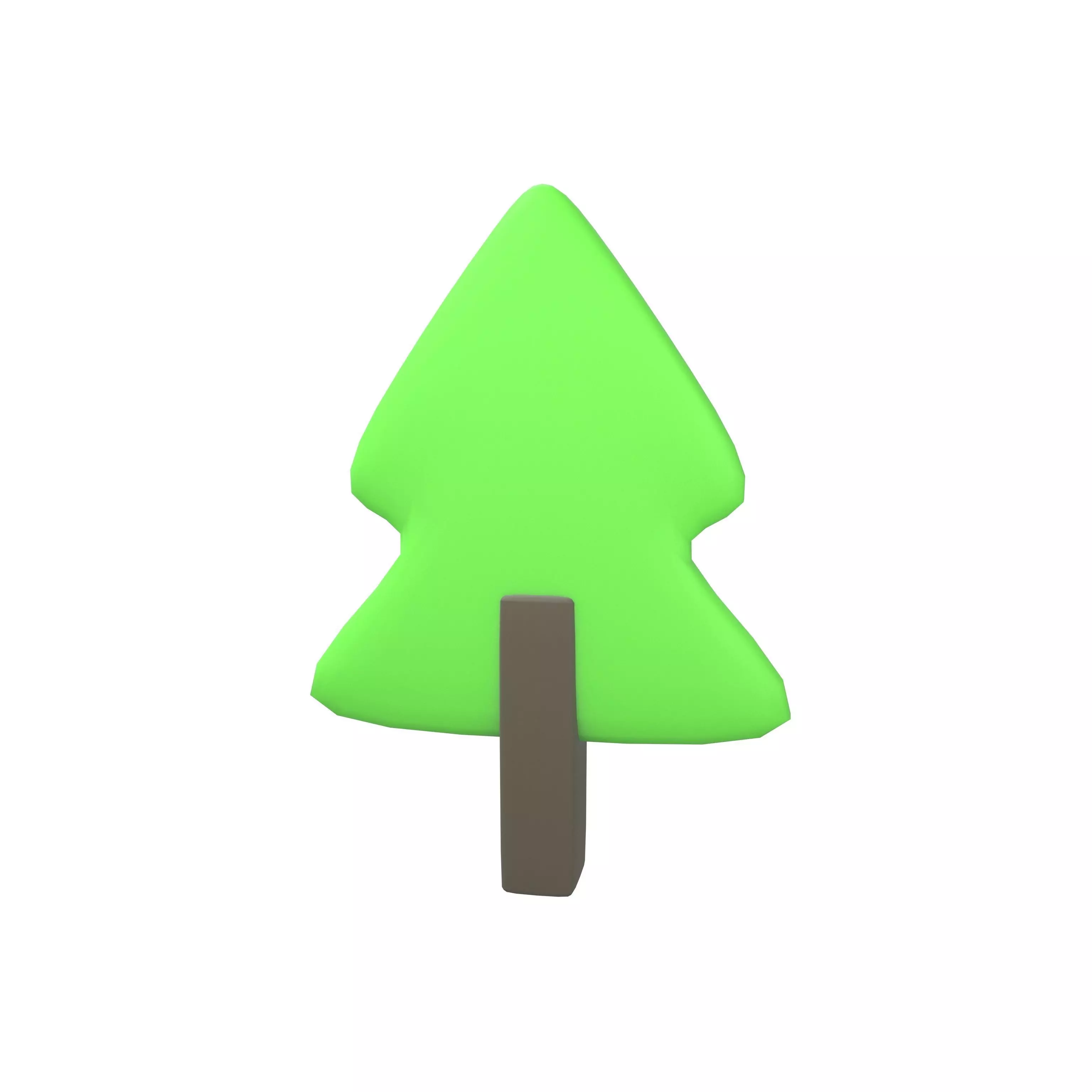 Tree Symbol v1 002 Low-poly 3D model_0