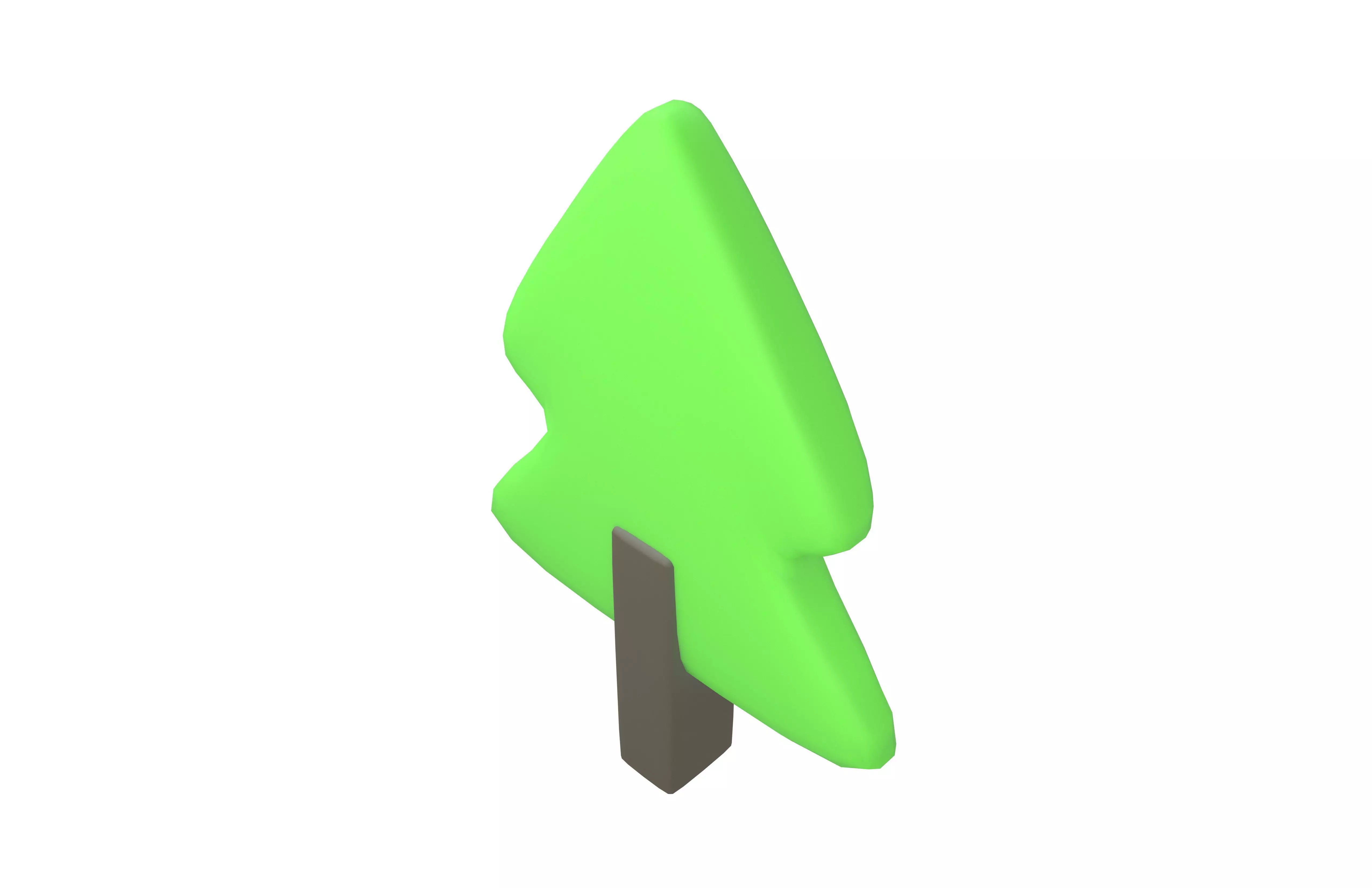 Tree Symbol v1 002 Low-poly 3D model_2