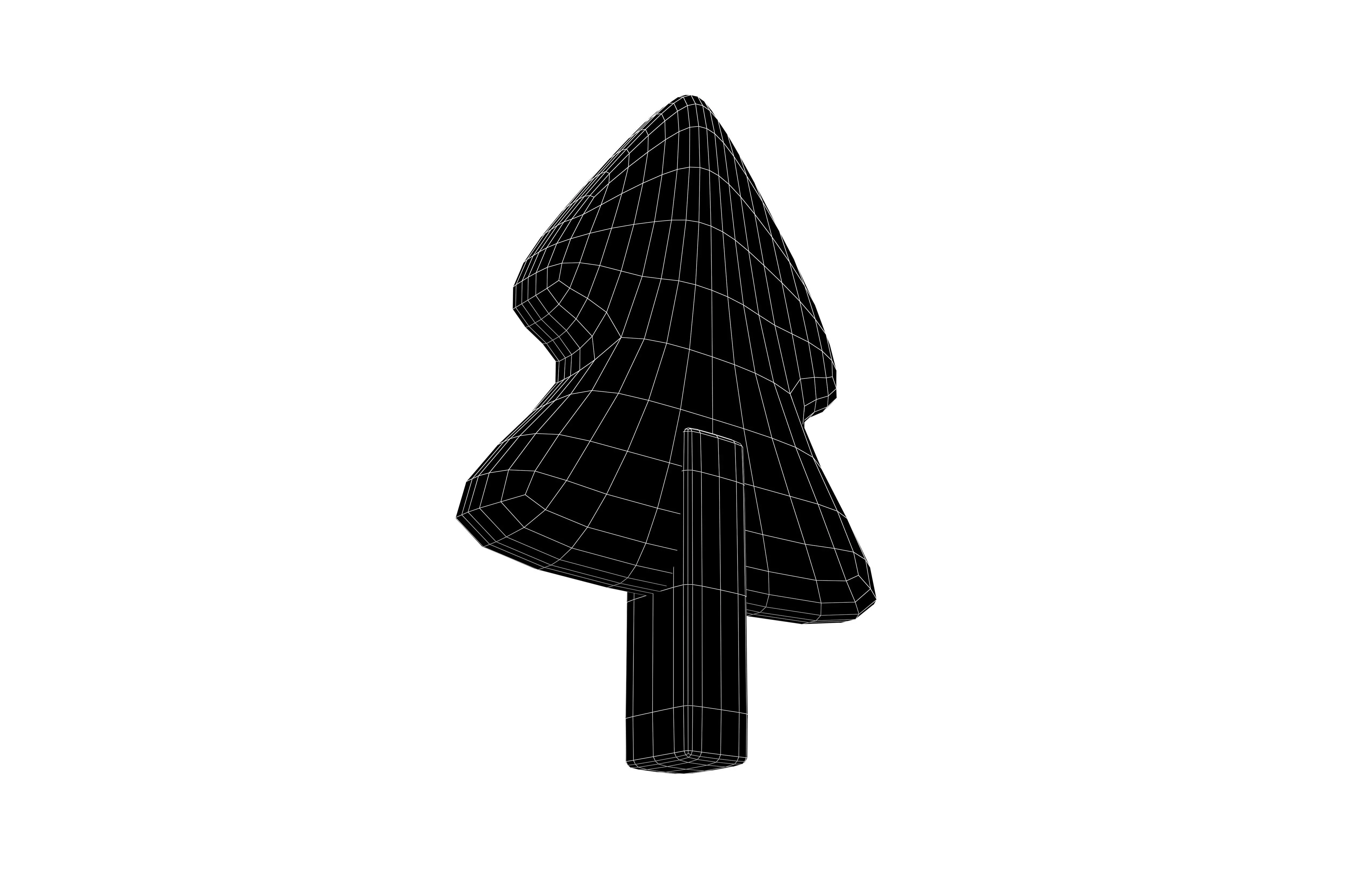 Tree Symbol v1 002 Low-poly 3D model_7