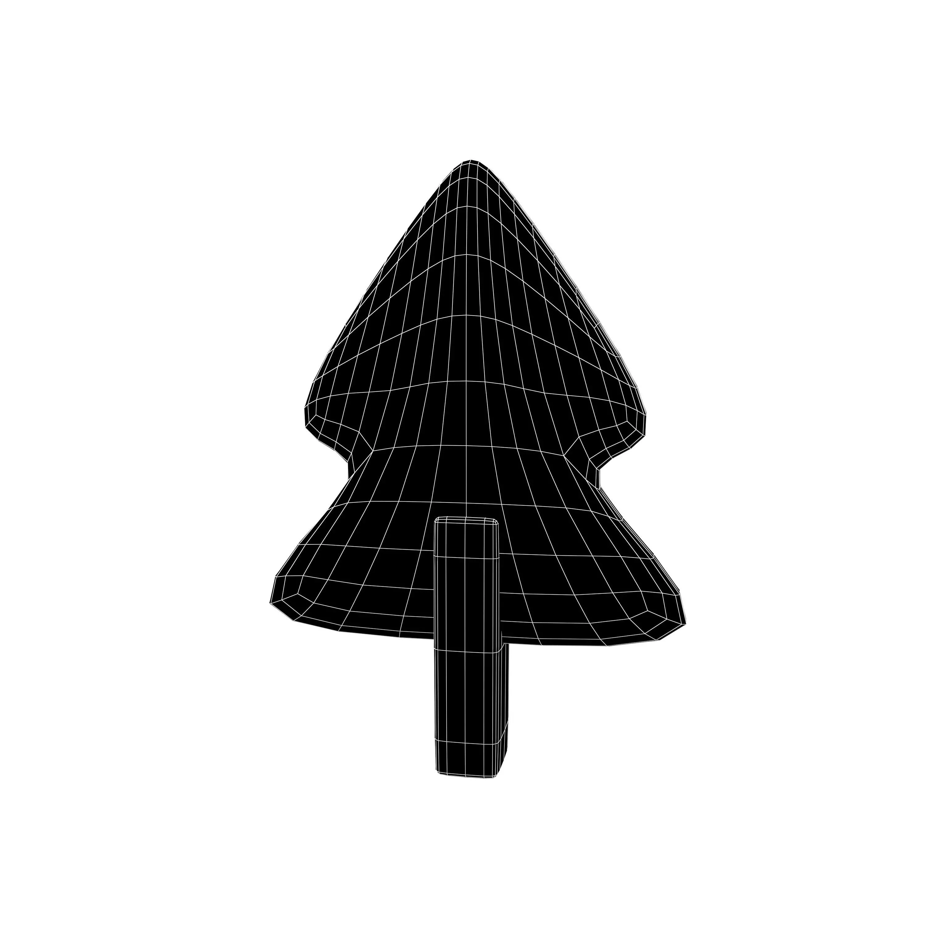 Tree Symbol v1 002 Low-poly 3D model_4
