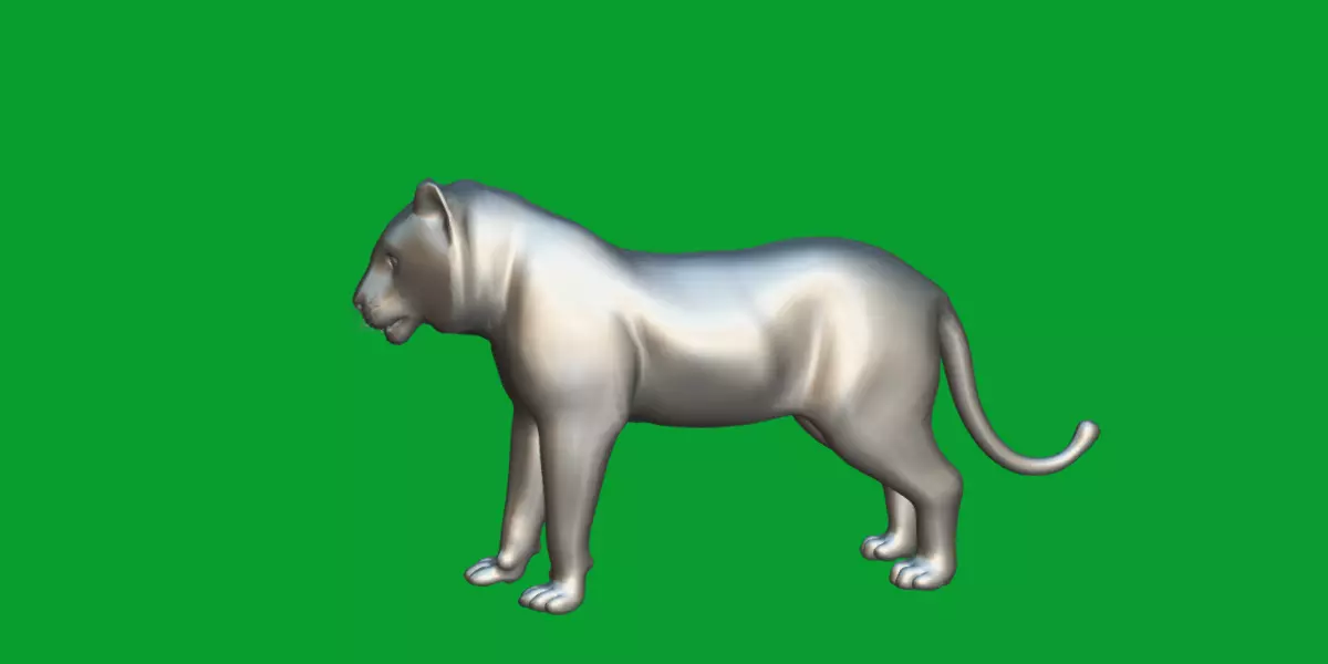 Bengal Tiger Low-poly 3D model_23