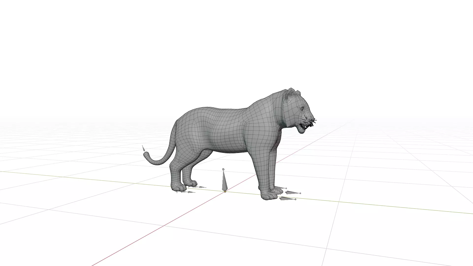 Bengal Tiger Low-poly 3D model_48