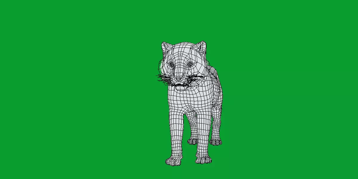 Bengal Tiger Low-poly 3D model_11