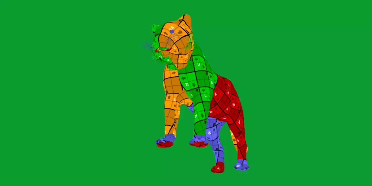 Bengal Tiger Low-poly 3D model_26