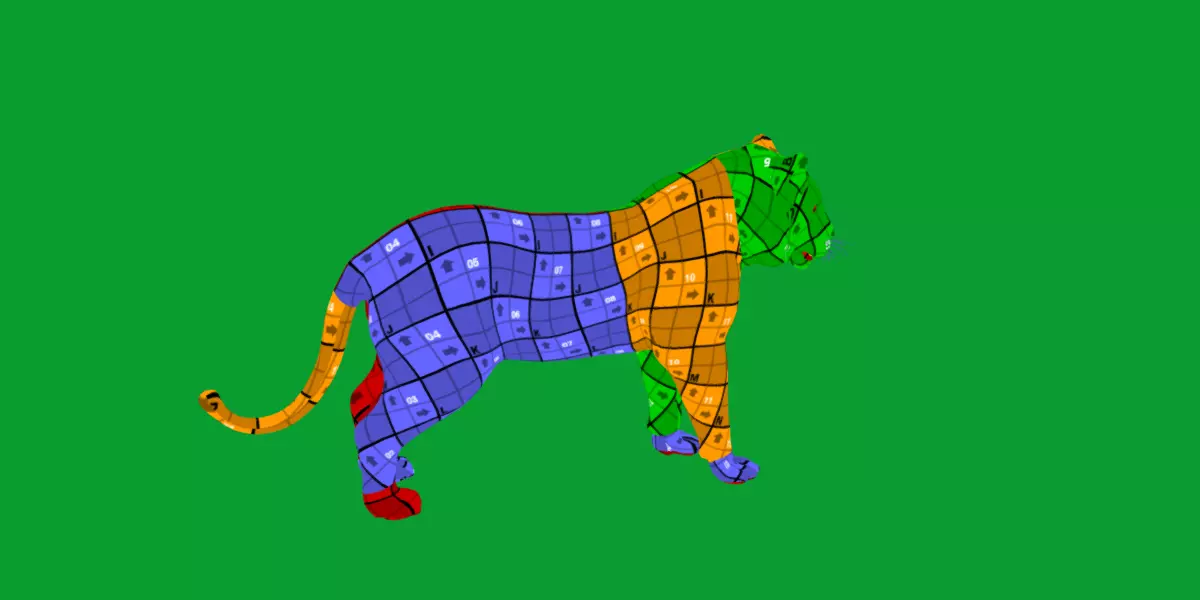 Bengal Tiger Low-poly 3D model_17