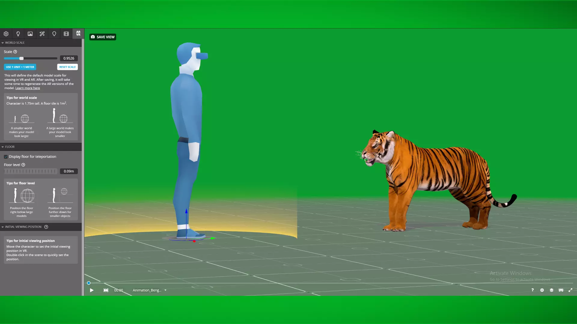 Bengal Tiger Low-poly 3D model_7