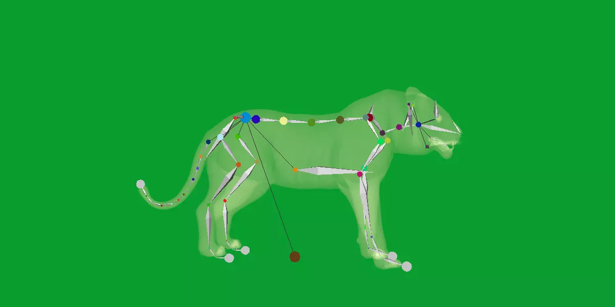 Bengal Tiger Low-poly 3D model_29