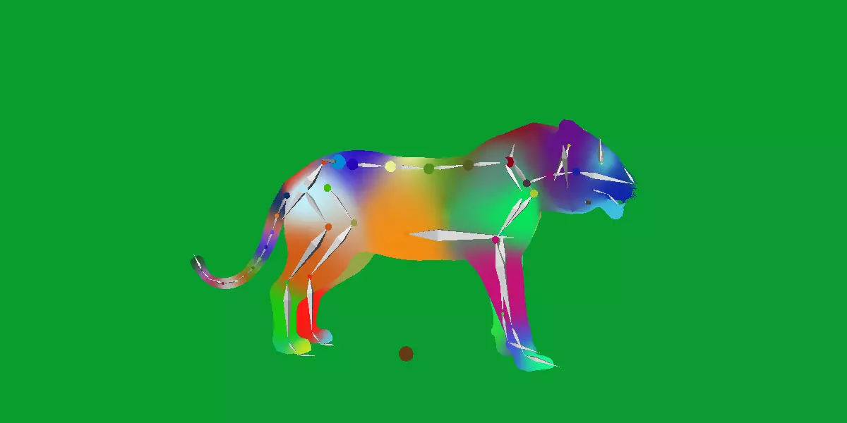 Bengal Tiger Low-poly 3D model_18