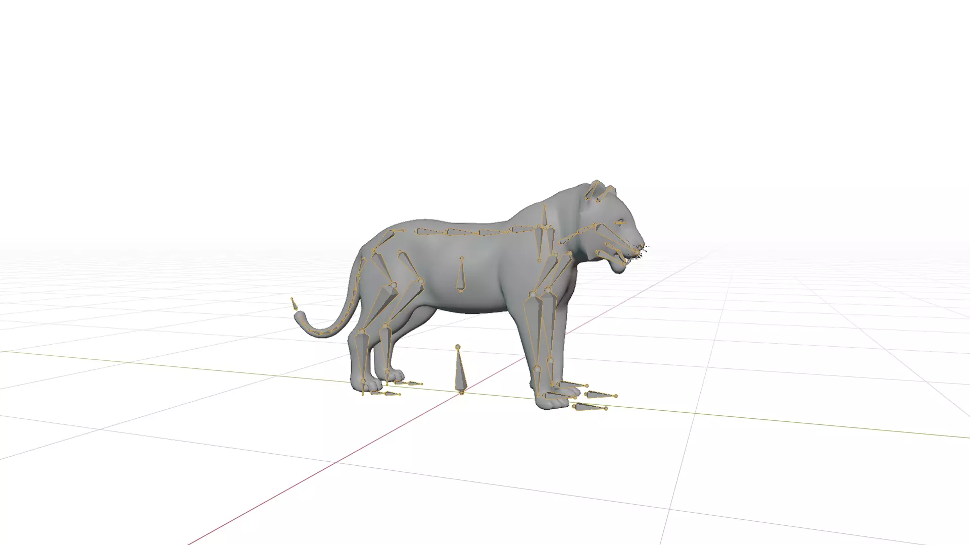 Bengal Tiger Low-poly 3D model_46