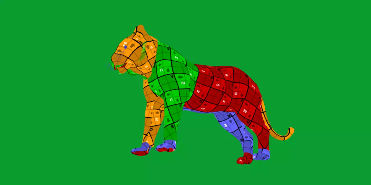 Bengal Tiger Low-poly 3D model_24