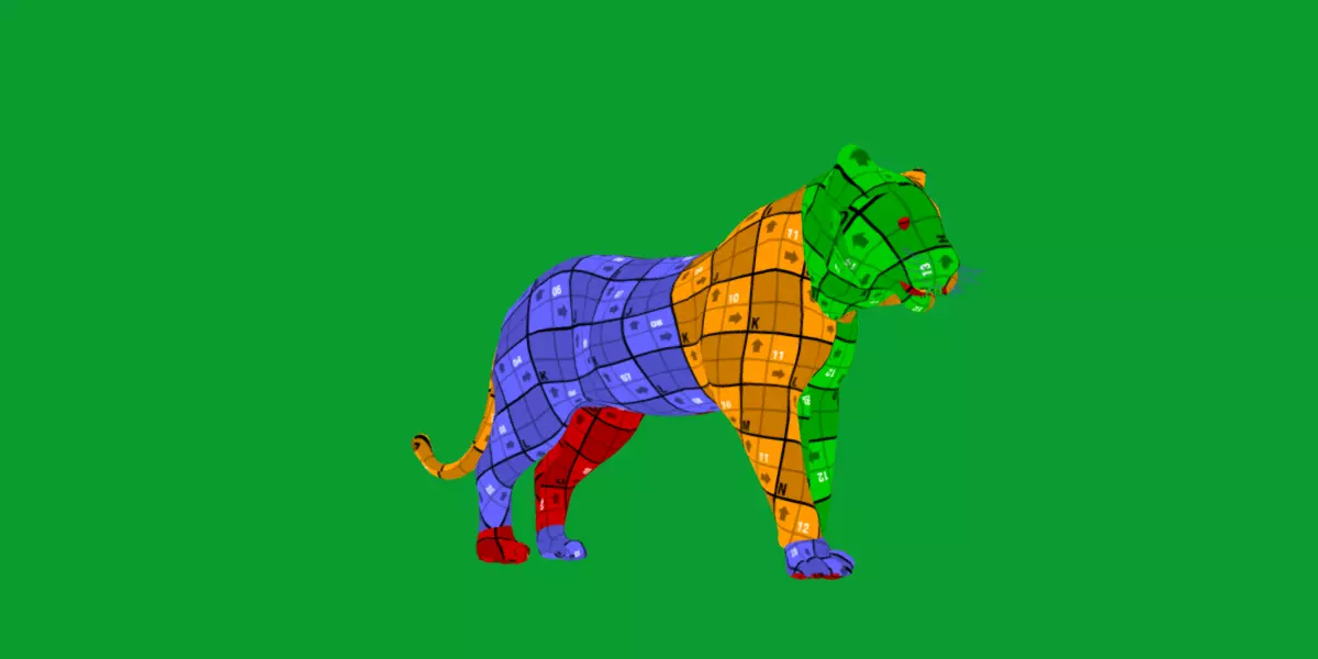 Bengal Tiger Low-poly 3D model_22
