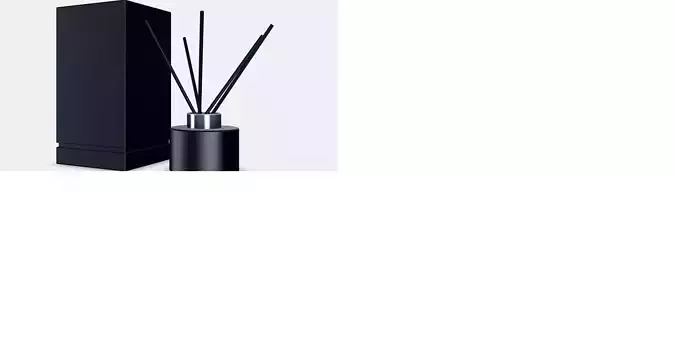 Amber Intense diffuser with wand - Naudi Low-poly 3D model