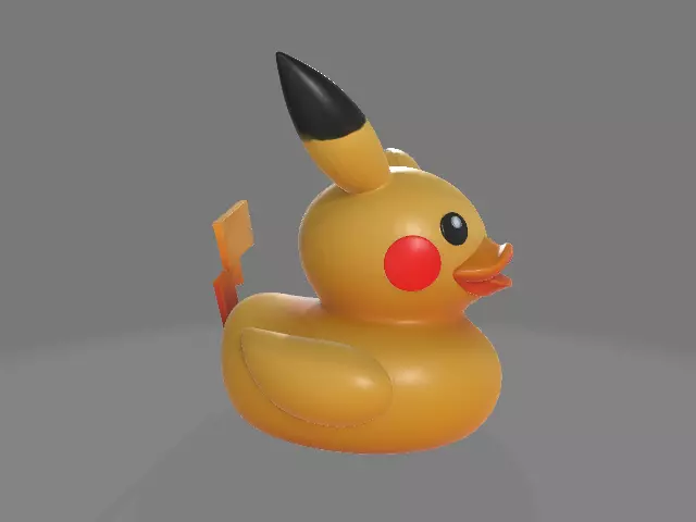 Rubber Duck in Pikachu Costume 3D print model_3