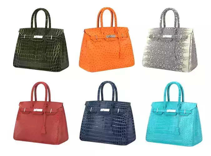 Birkin 30 by Hermes 3D Handbag Model Collection 