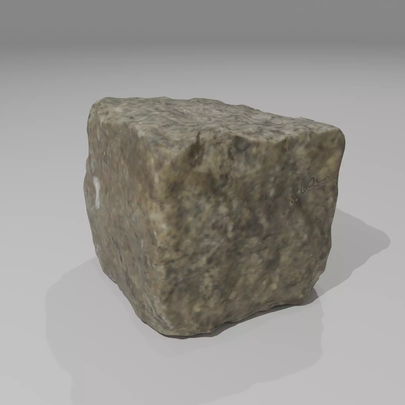Cobblestone road rock - Granit Authentic Low-poly 3D model_0