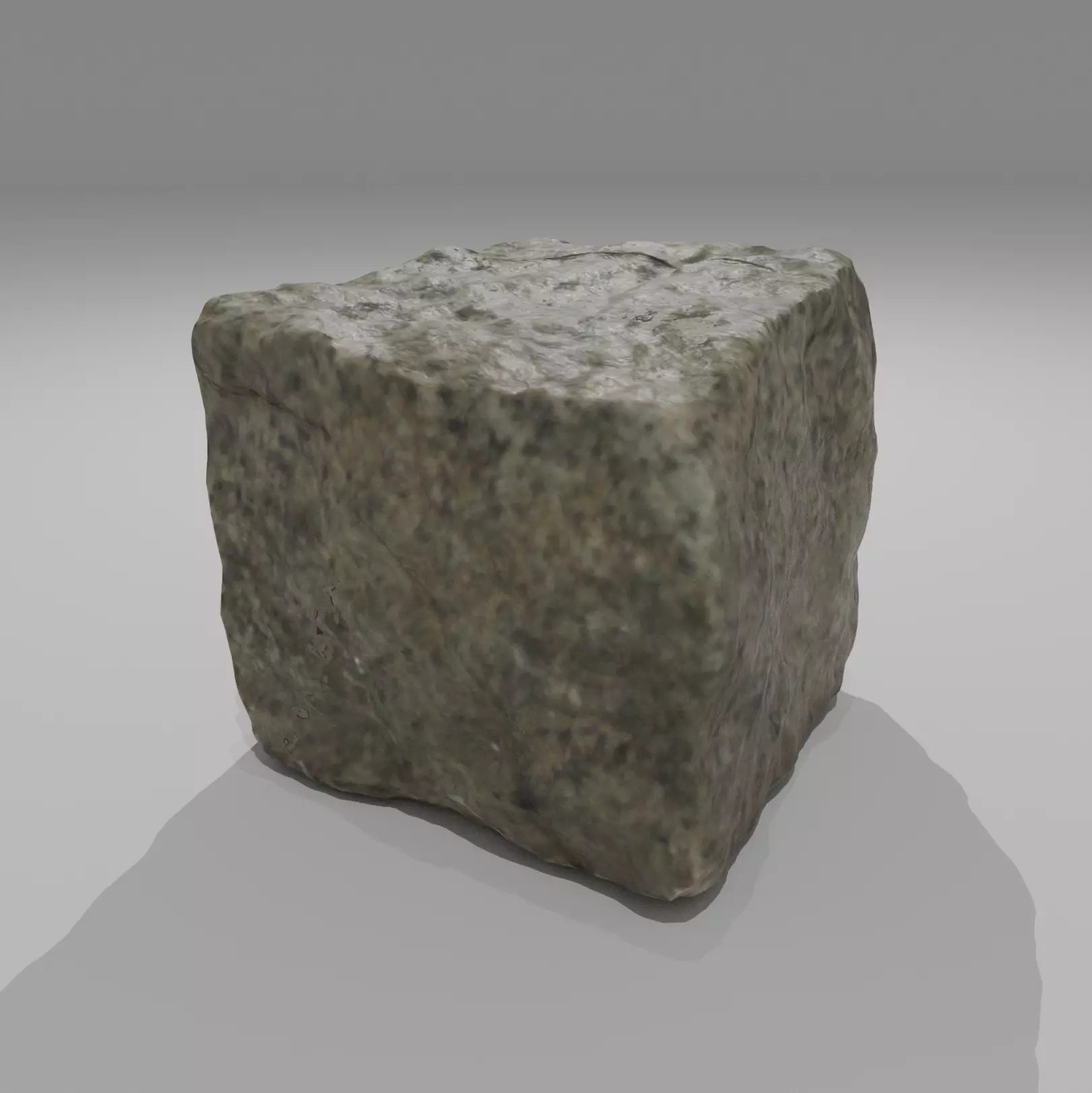 Cobblestone road rock - Granit Authentic Low-poly 3D model_4