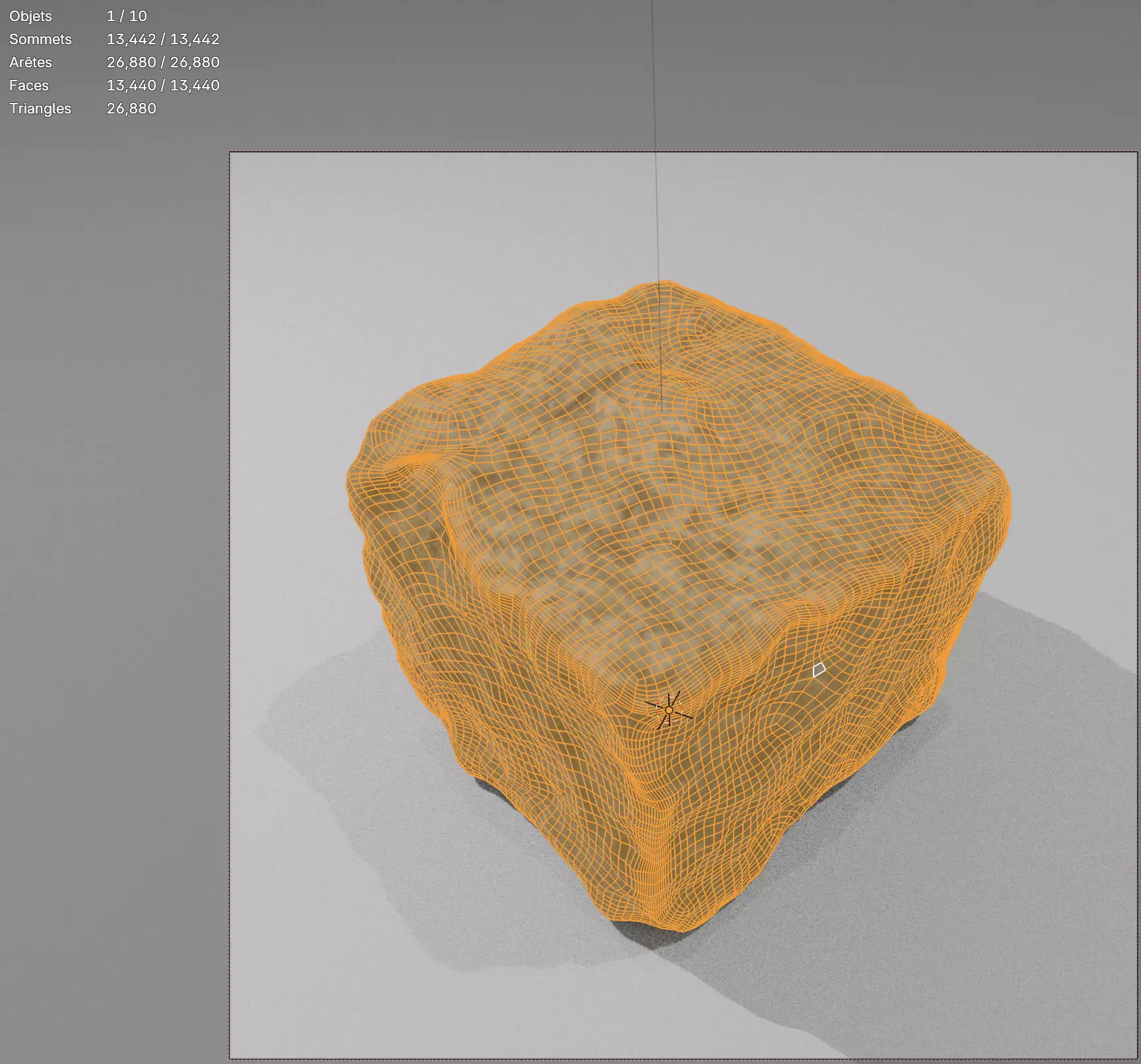 Cobblestone road rock - Granit Authentic Low-poly 3D model_2