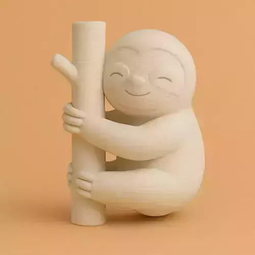 Sloth Hugging a Small Branch 3D print model
