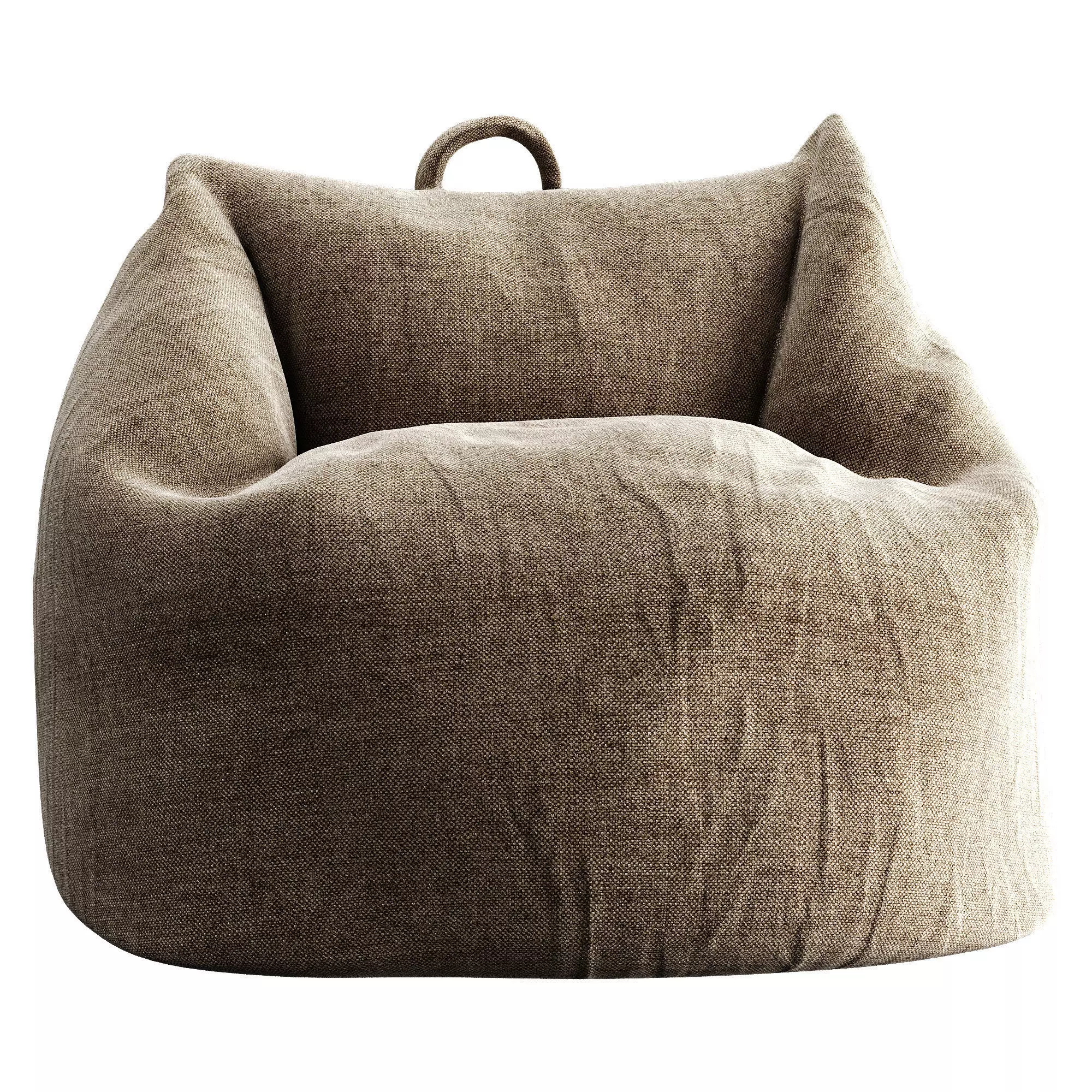 Bean Bag Low-poly 3D model_6